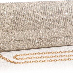 Evening Clutch Purse Women Polyester Size Removable Chain Formal Event